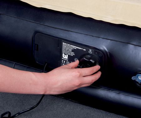 Надувная кровать 152х226х74см "Soft-Back Elevated" встр.нас. 220В, до 300кг, Bestway 67483 BW