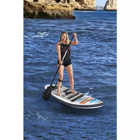 SUP-доска "White Cap" 305x84x12см, насос, весло, лиш, киль, ремнабор, сумка, до 120кг, Bestway 65342 BW