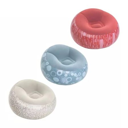 Надувное кресло 112х112х66см "Inflate-A-Chair" 3 цвета, Bestway 75052 BW
