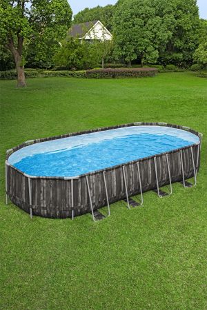 Каркасный бассейн Power Steel 732x366x1.32см, 28068 л, фил.-нас. 9463 л\ч, лестн, тент, попл.-доз, Bestway 561ES BW