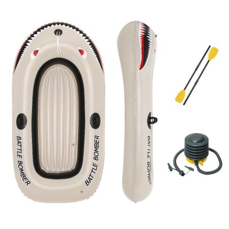 Надувная лодка "Battle Bomber" 196х114см, вёсла 62015, насос 62147, до 95кг, Bestway 61108 BW