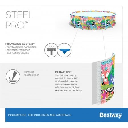 Каркасный бассейн Steel Pro 274х66см, 3221л, Bestway 5612F BW