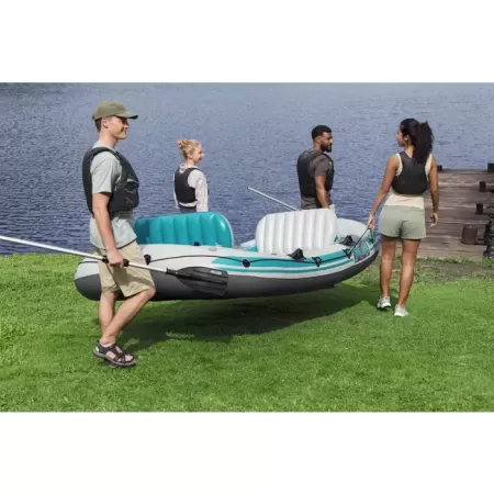 Надувная лодка "Adventure Elite X4 Raft Set" 315х165см, алюм.вёсла, насос 62086, до 500кг, Bestway 65158 BW