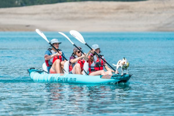 Надувная байдарка Kayak Glider-475 475x83х42см,3 весла, 3 сиденья, киль, до 230кг, Aqua Marina PA-25GD03