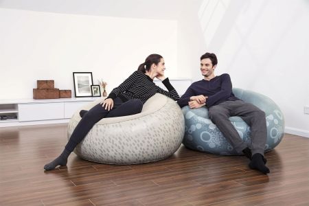 Надувное кресло 112х112х66см "Inflate-A-Chair" 3 цвета, Bestway 75052 BW