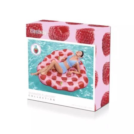 Надувной матрас-остров для плавания 165х151см "Scentsational" с запахом малины, до 90кг, Bestway 43396 BW