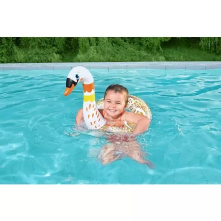 Надувной круг "Мерцание" 61х61/58см, 2 вида (Лебедь, Фламинго), Bestway 36306 BW