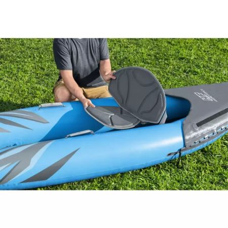 Надувная байдарка "Surge Elite X1 Kayak" 305x91х40см, алюм.весло 230см, насос 62086, до 100кг, Bestway 65143 BW