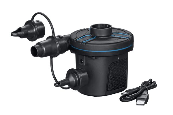 Насос электрический 4.8В на аккумуляторах , 565 л/мин, USB провод, 3 насадки, Bestway 62260 BW