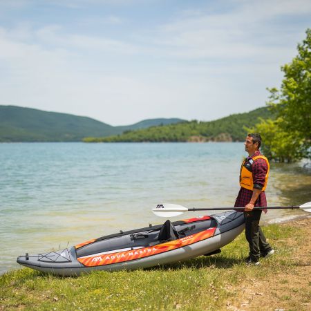 Надувной каяк "Memba-330" 330x90см, весло, сиденье, киль, сумка, до 110кг, Aqua Marina ME-330