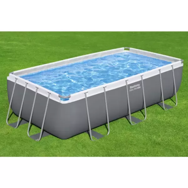 Каркасный бассейн Power Steel 404х201х100см, 6478л, фил.-насос 2006л/ч, лестница, Bestway 56441 BW