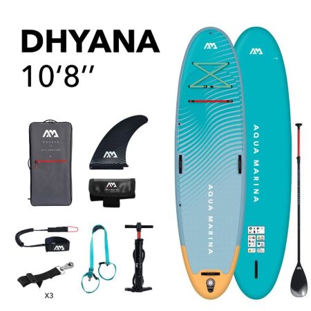 SUP-доска для йоги "Dhyana Summer Vacation" 325х87х15см, насос, весло с держ., лиш, киль, ремнабор,, Aqua Marina BT-23DHP