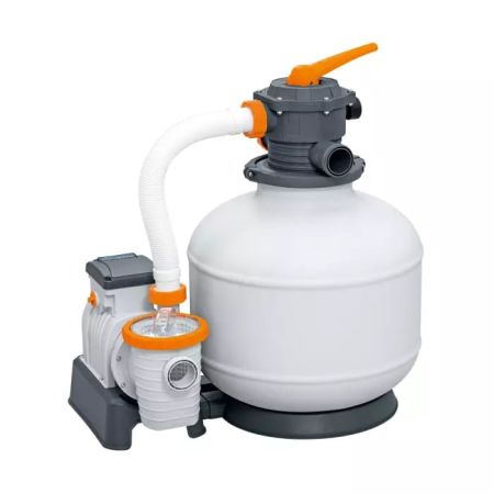 Каркасный бассейн Power Steel 956х488х132см, 52231л, песч.фил.-нас. 8327л/ч, лестн., тент, Bestway 56623 BW