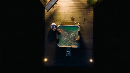 СПА-бассейн 180х180х65см "Oslo Plus", квадратный,  гидромассаж, аэромассаж.(4 коробки A.B.C.D), MSpa F-OS063WP