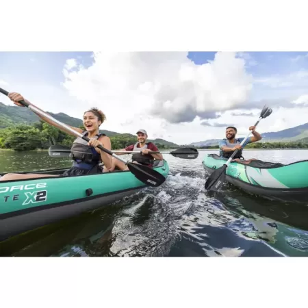 Надувной каяк "Ventura Elite X2" 330х86см, алюм.вёсла 230см, насос , до 220кг, Bestway 65052 BW