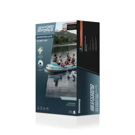 Надувная лодка "Adventure Elite X4 Raft Set" 315х165см, алюм.вёсла, насос 62086, до 500кг, Bestway 65158 BW
