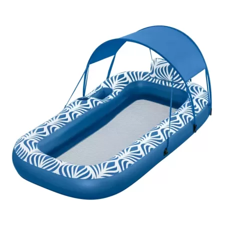 Надувной матрас для плавания 198x112см с навесом, сеткой, отсеком для хранения и подстаканником, Bestway 43732 BW