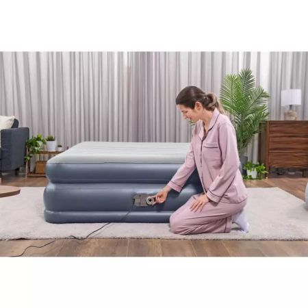 Надувная кровать 152х203х51см "QuadComfort" встр.нас. 220В, Bestway 67925 BW