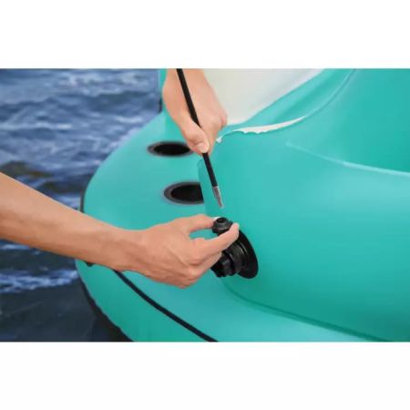 Надувной матрас-остров 300х275см "Sunny Lounge" с навесом, ручками и подстаканниками, до 450кг, Bestway 43407 BW