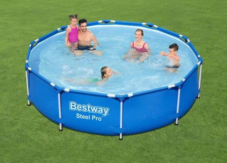Каркасный бассейн Steel Pro 305х76см, 4678л, фил.-насос 1249л/ч, Bestway 56679 BW