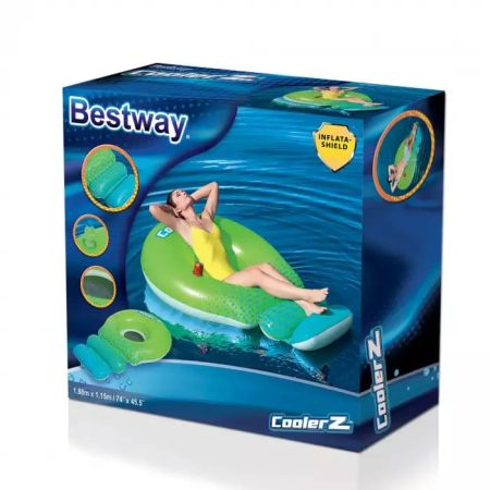 Надувной матрас-шезлонг для плавания 188х115см, Bestway 43138 BW