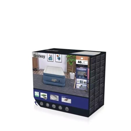Надувная кровать 97х191х46см "AlwayzAire" встр.насос 220В с автоподкачкой, до 150кг, Bestway 6713P BW