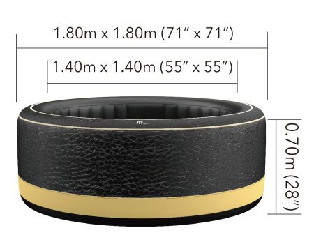 СПА-бассейн 180х70см "Luxury Exotic" 700л, круглый, аэромассаж, MSpa P-EX049