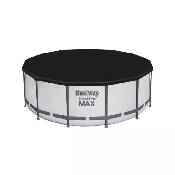 Каркасный бассейн Steel Pro Max 396х122см, 12690л, фил.-насос 3028л/ч, лестница, тент, Bestway 5618W BW