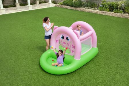 Игровой центр-батут 239х162х137см "Свинка" с мячами (15шт), до 55кг, 3-6 лет, Bestway 52345 BW