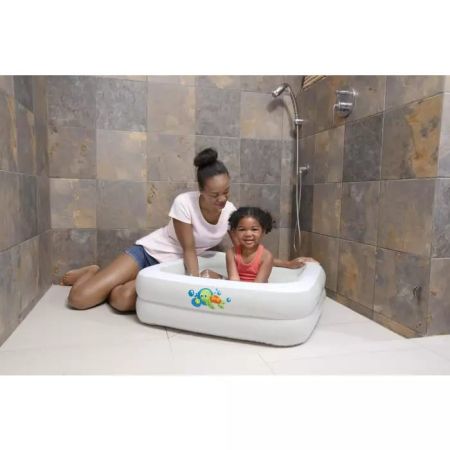 Надувная ванночка для купания 86х86х25см с надувным дном, до 3 лет, Bestway 51116 BW