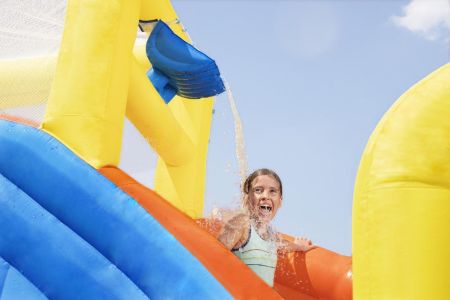 Водный игровой-центр 551х502х265см "Super Speedway" с разбрыз. и 2-ой горкой, до 490кг, 5-10 лет, Bestway 53377 BW