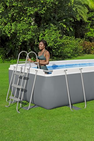 Каркасный бассейн Power Steel 404х201х100см, 6478л, песч.фил.-нас. 2006л/ч, лестница, Bestway 56442 BW