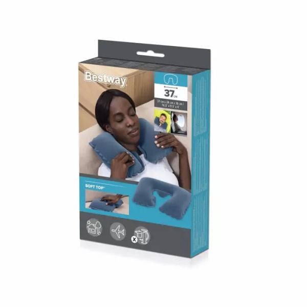 Надувная подушка для шеи 37х24х10см, 2 цвета, Bestway 67006 BW