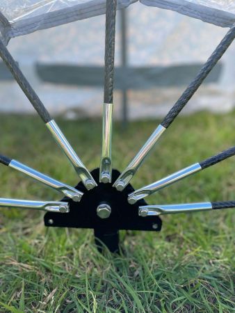 Круглый купольный тент павильон Pool Tent 4,5м. для бассейнов и СПА, серый, Pool Tent PT450-G