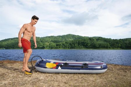 Надувная лодка "Treck X2" 255х127см, вёсла 62015, насос 62023, до 225кг, Bestway 61068 BW