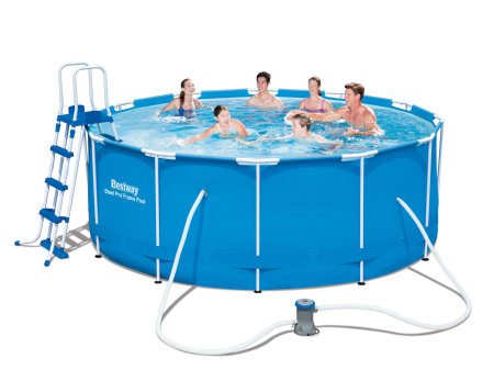 Каркасный бассейн 366х133см, фильтр-насос, лестница, Bestway 15427 BW