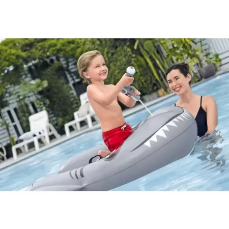 Надувной матрас-плот для плавания 160x115 см "Акула" с ручками, до 45кг, от 3 лет, Bestway 42073 BW