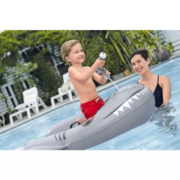 Надувной матрас-плот для плавания 160x115 см "Акула" с ручками, до 45кг, от 3 лет, Bestway 42073 BW