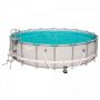 Каркасный бассейн 549х132см, 26000л, фил.-насос 5678л/ч, лестница, тент, Bestway 56427 BW