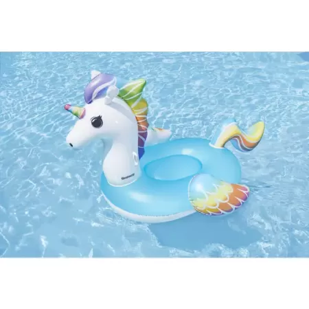 Надувной матрас-плот для плавания 224х164см "Единорог" с ручками, до 90кг, Bestway 41113 BW