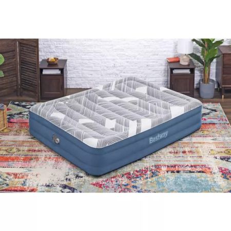 Надувная кровать 152х203х36см "Tritech Fashion Flock" эл.насос 220В, до 300кг, Bestway 6712Y BW