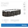 Каркасный бассейн Power Steel 732х366х122см, 25495л, фил.-насос 9463л/ч, лестница, тент, попл.-доз., Bestway 5611T BW