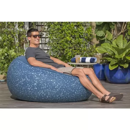 Надувное кресло 112x112x66см "Inflate-A-Chair" синее, до 100кг, Bestway 75154 BW