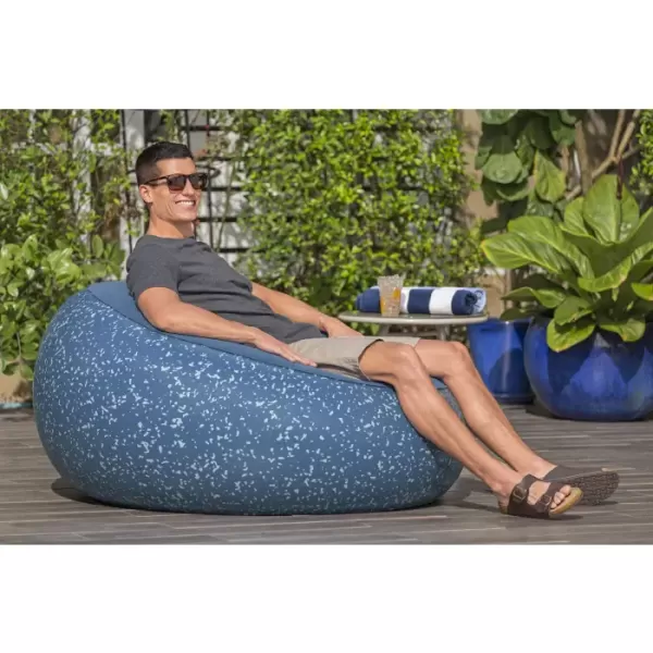 Надувное кресло 112x112x66см "Inflate-A-Chair" синее, до 100кг, Bestway 75154 BW