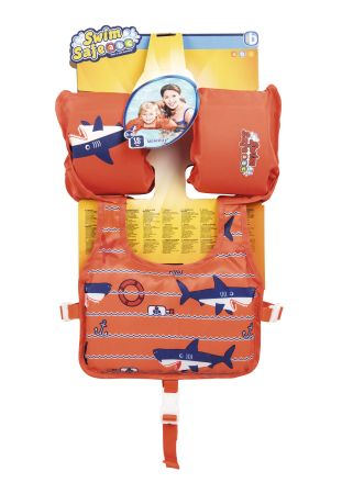 Жилет для плавания с рукавами, пенопл.встав., 18-30кг, 3-6 лет, 2 цвета, Bestway 32174 BW