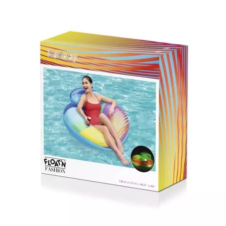 Надувной круг 118х117см, светодиодный с подстаканником, Bestway 43252 BW