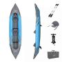 Надувная байдарка "Surge Elite X2 Kayak" 382x94х42см, алюм.весла 230см 2шт, насос 62086, до 180кг, Bestway 65144 BW