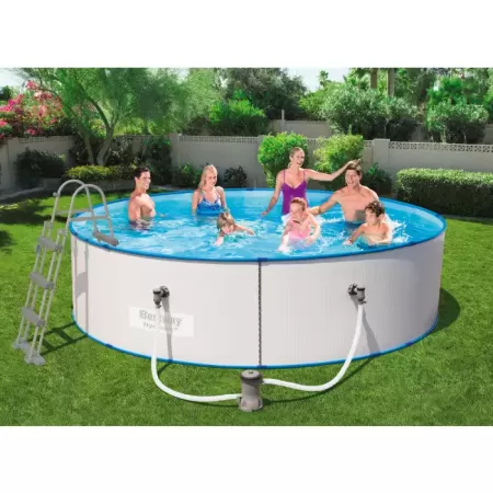 Стальной бассейн Hydrium Splasher Pool Set 360х90см, 8648л, фил.-насос 2006л/ч, лестница, Bestway 56377 BW