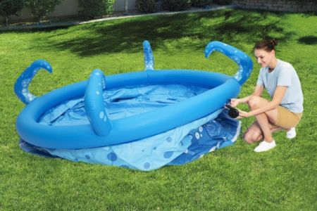 Бассейн с надувным верхом  274x76см "Осьминог" 3153л , Bestway 57397 BW