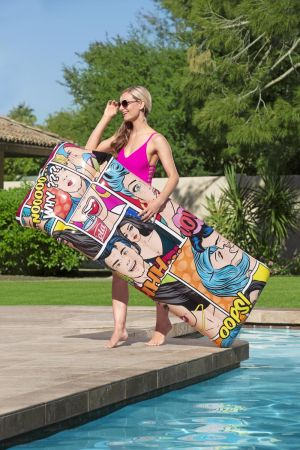 Надувной матрас для плавания 183х71см "Поп-арт" до 90кг, Bestway 44059 BW